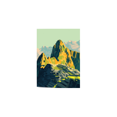 KIT PAINT BY NUMBERS CON BASTIDOR LEGADO INCA - MACHU PICCHU 40X50
